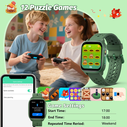 meoonley Kids Watch with 140 Sports Modes, 1.5" Kids Fitness Tracker, Smart Watch kids, No APP/Phone Required, Sleep Monitor, Heart Rate, Puzzle Games, IP68 Waterproof, Gifts for Girls Teens Aged 6-15