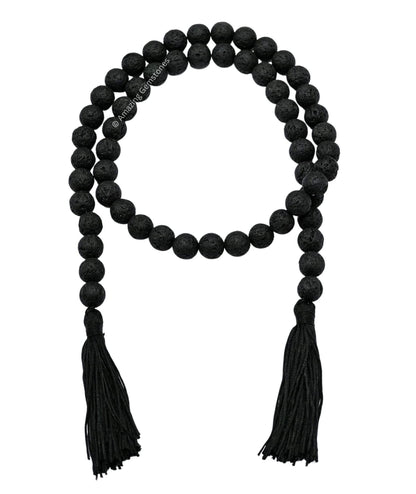 Amazing Gemstone Lava Crystal Farmhouse Decor Beads with Tassel - 38" Crystal Bead Garland Decor for Farmhouse Wall Decor, Home, Coffee Table, Shelf - Rustic Country Boho Prayer Beads Wall Decor