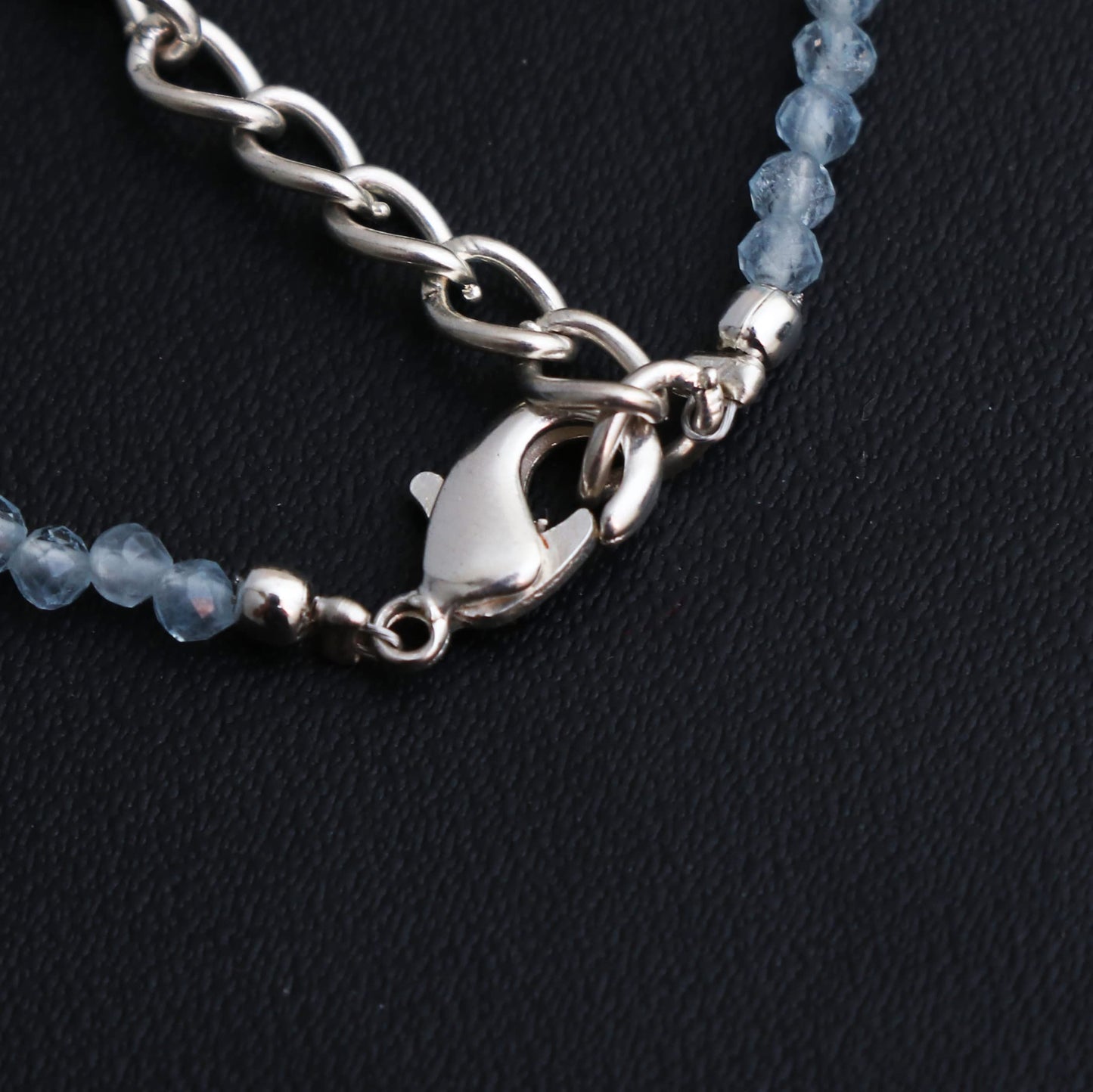 Gempires Aquamarine Bracelet for Women | Dainty Handmade Gemstone Beads 2.5 mm | Minimalist Stacking Bracelet | Lightweight Everyday Jewelry | March Birthstone Gift