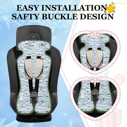 Miracle Baby Gel Car Seat Cooling Pad, Reversible Cooler Mat for Stroller, Summer Seat Liner for Babies(1-Pack)