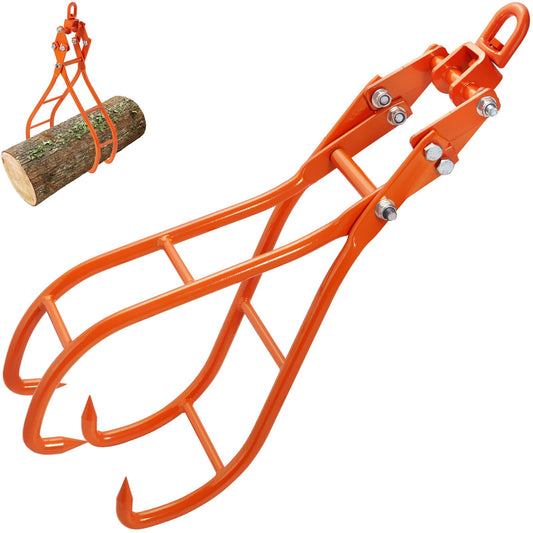 VEVOR Timber Claw Hook, 28 inch 4 Claw Log Grapple Logging Tongs, Swivel Steel Log Lifting Tongs 31" Max Opening, Eagle Claws with 2205LBS/1000kg Loading Capacity for Tractors, ATVs, Trucks, Forklifts