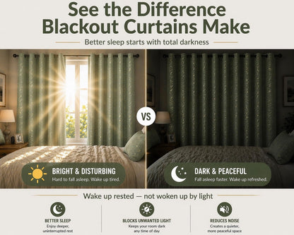 Dainty Home Blackout Curtains 76 x 84 Inch – Thermal Insulated Window Curtains for Bedroom & Living Room, Room Darkening Drapes, Noise Reducing Energy Saving Panels, 2 Panel Set (38” Wide Each)