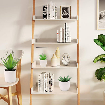 Quancru 7 Pack Small Fake Plants Artificial Succulent Plants in White Pots Artificial Greenery for Room Home Bathroom Bedroom Office Modern Decor
