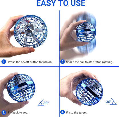 OKPOW Cosmic Fly Ball Boomerang Hover - 2025 Galaxy Ball Flying Orb Cosmic Flyball Toy with Colorful Lights USB Rechargeable Hand Controlled - Cool Stocking Stuffers for Kids Ages 6–12 Boys & Girls