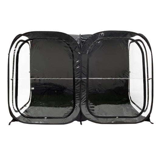 WeatherPod® Side-by-Side™ 2-4 Person Pop-Up Sports Tent Pod - The Original Shark Tank Instant Setup All-Weather Pod Shelter for Outdoor Sports, Rain, Wind & Cold