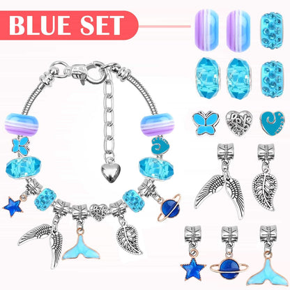 Acejoz 85 Pcs Charm Bracelet Making Kit, DIY Charm Bracelets Beads for Adults and Beginner Jewelry Making Kit
