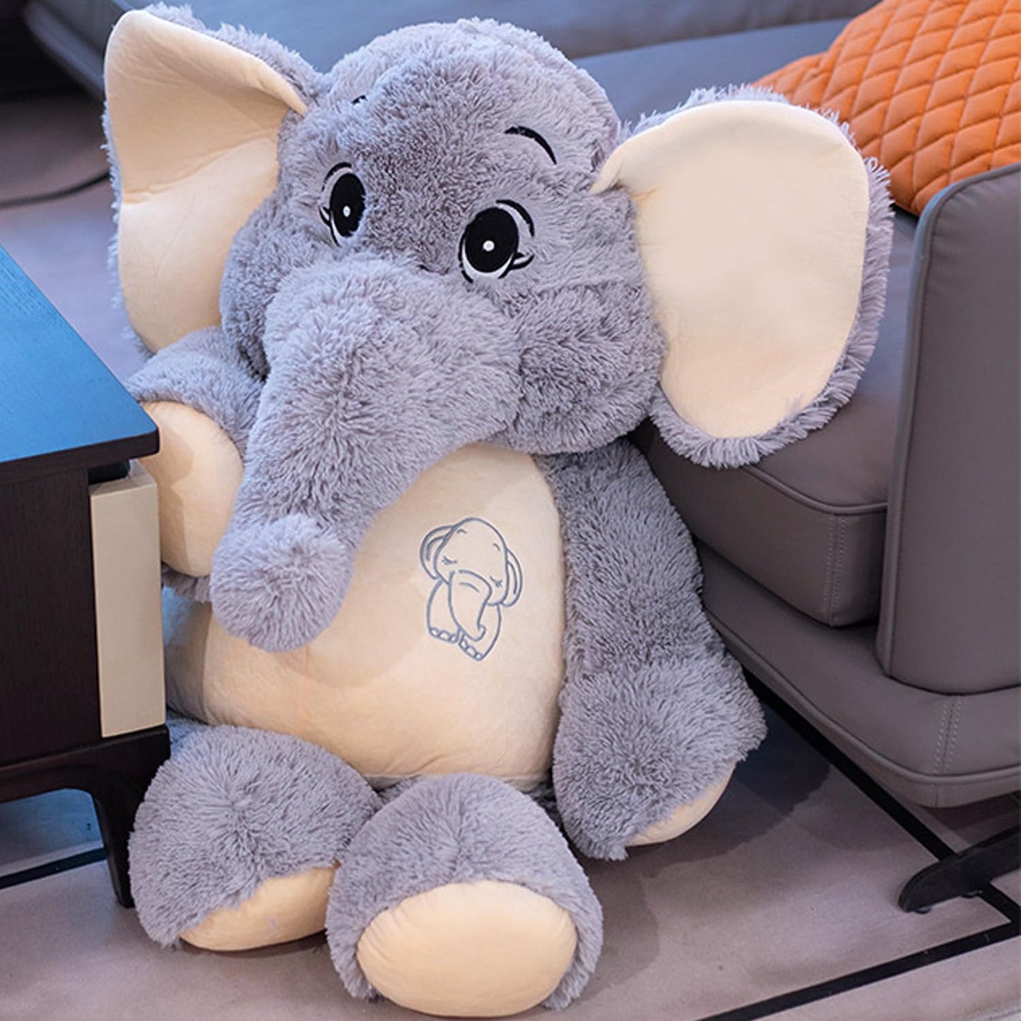 Large Soft Huggable Elephant Plush Toy, 27'' - Cute Fluffy Stuffed Elephant for Baby Girls & Boys, Gifts for Birthday, Mother's Day, Christmas