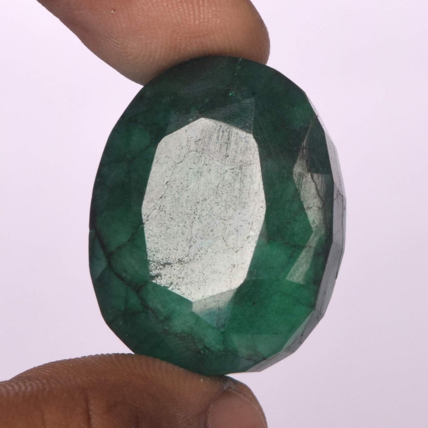 GEMHUB Loose Gemstones Real For Jewelry Making 71.30 Carat Emerald Oval Green Emerald Natural Gemstone for Jewelry Pendants