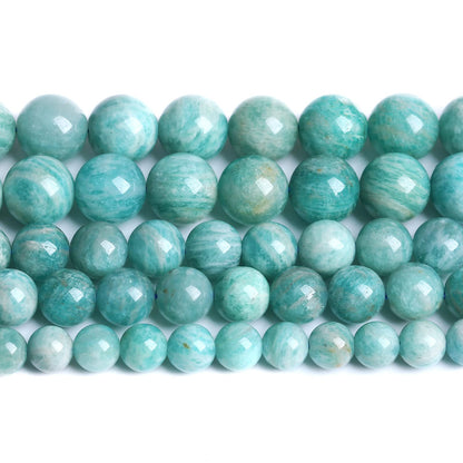 10mm 36pcs Natural Amazonite Blue Stone Beads for Jewelry Making AAA Round Loose Beads Energy Healing Power Stone Beads DIY Bracelet Necklace 15"(Amazonite, 10mm)