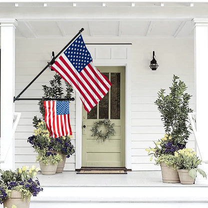 ZMTECH Flag Pole - Upgraded Bracket, 6 FT Stainless Steel Flag Poles for Outside House, Residential or Commerical, Tangle Free Flag Pole Kit for American Flag (Without Flag, Black)