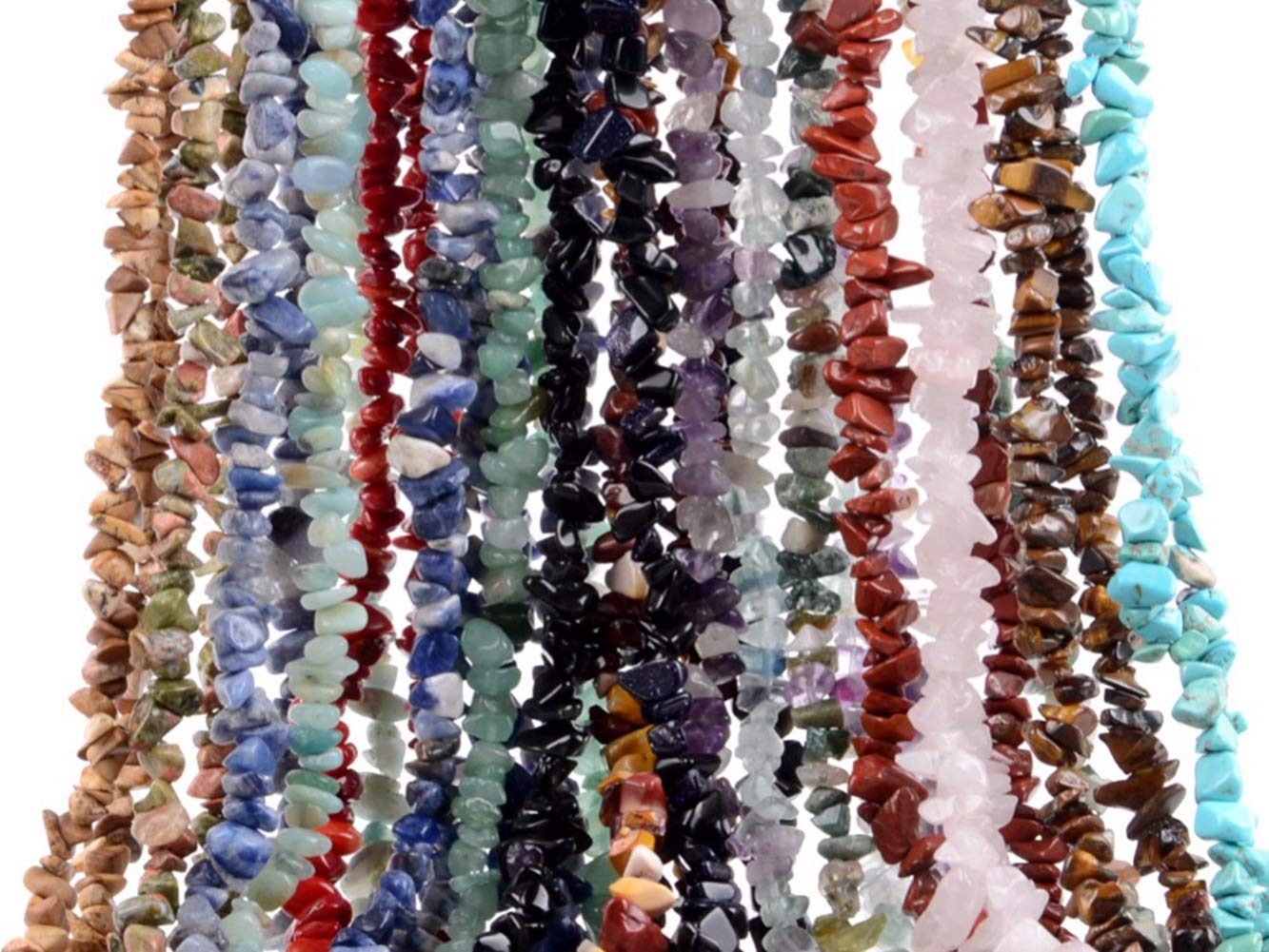 Natural Chip Stone Beads Red Jasper 5-8mm About 400 Pieces Irregular Gemstones Healing Crystal Loose Rocks Bead Hole Drilled DIY for Bracelet Jewelry Making Crafting (5-8mm, Red Jasper)