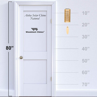 Woodstock Chimes Signature Collection, Aloha Solar Chime, 28'' Natural Decor Designs - Solar Chimes Wind Chimes for Outdoor, Patio, Home or Garden Décor (ACSN)