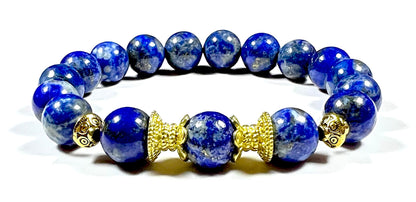 AWAKEN YOUR KUNDALINI Lapis Lazuli Stretch Bracelet – Truth, Wisdom & Chakra Energy, 10mm