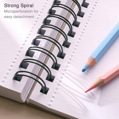 ARTISTIC EYE 9x12 Premium Mixed Media Sketchbooks: Pack of 2 (120 Sheets), 160 GSM, Spiral Bound Sketch Pads, Suitable for a Variety of Wet and Dry Media, Ideal for All Artists