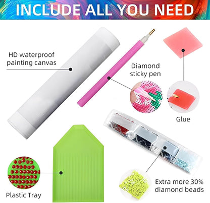 EIBEILI 4 Pack Diamond Art Kits for Adults - Jesus 5D Diamond Painting Kits for Beginners,Cross DIY Gem Art Full Round Drill Diamond Dots Crystal Craft Kits for Gifts Home Wall Decor 12x12inch