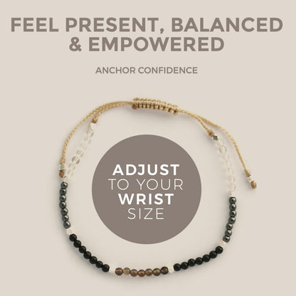 BALIPURA - Healing Bracelet for Women - Healing Crystals, Black Tourmaline- Grounding Hematite Bracelet- Crystals Bracelet And Healing Stones - Smoky Quartz - 2mm Small Bead Bracelets