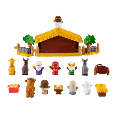 Fisher-Price Little People Toddler Toy Nativity Set with Music Lights & 18 Pieces for Christmas Pretend Play Kids Ages 1+ Years