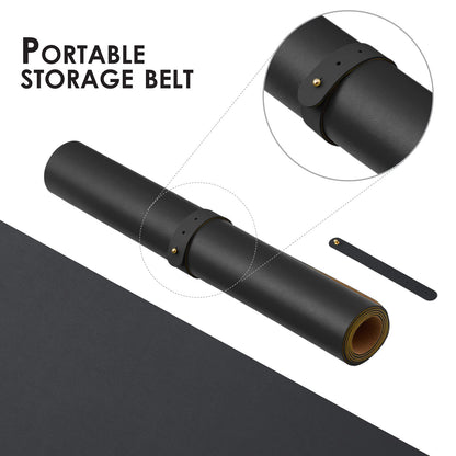 Cork Desk Mat - Dual-Sided Desk Pad for Office and Home - Desk Organization and Accessories - Ideal for Large Mouse Pad and Desk Mats on Top of Desks(Black,80cmx 40cm)