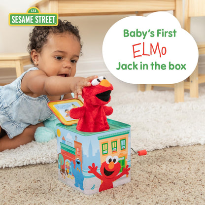 Kids Preferred Sesame Street Jack in the Box - Elmo Plush Toy for Toddlers 1-3, Developmental Toy