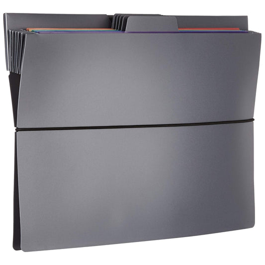 Amazon Basics 36-inch Hanging File Folders, Space Saving Multicolor Organization System with Pockets, Portable Letter Size Paper Storage for Home Office, School & Classroom