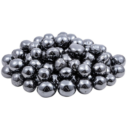 mookaitedecor 1 Pound Crystal Tumbled Stones Polished Crystals Bulk for Wicca, Reiki Healing, Decoration, Hematite, Irregular Shape