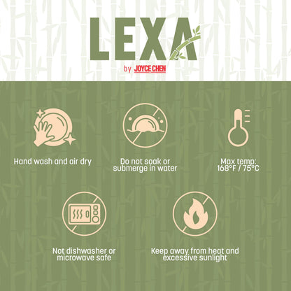 LEXA 12" Handmade Bamboo Salad Bowl – 130 oz Large Wooden Fruit Bowl for Kitchen Counter, White