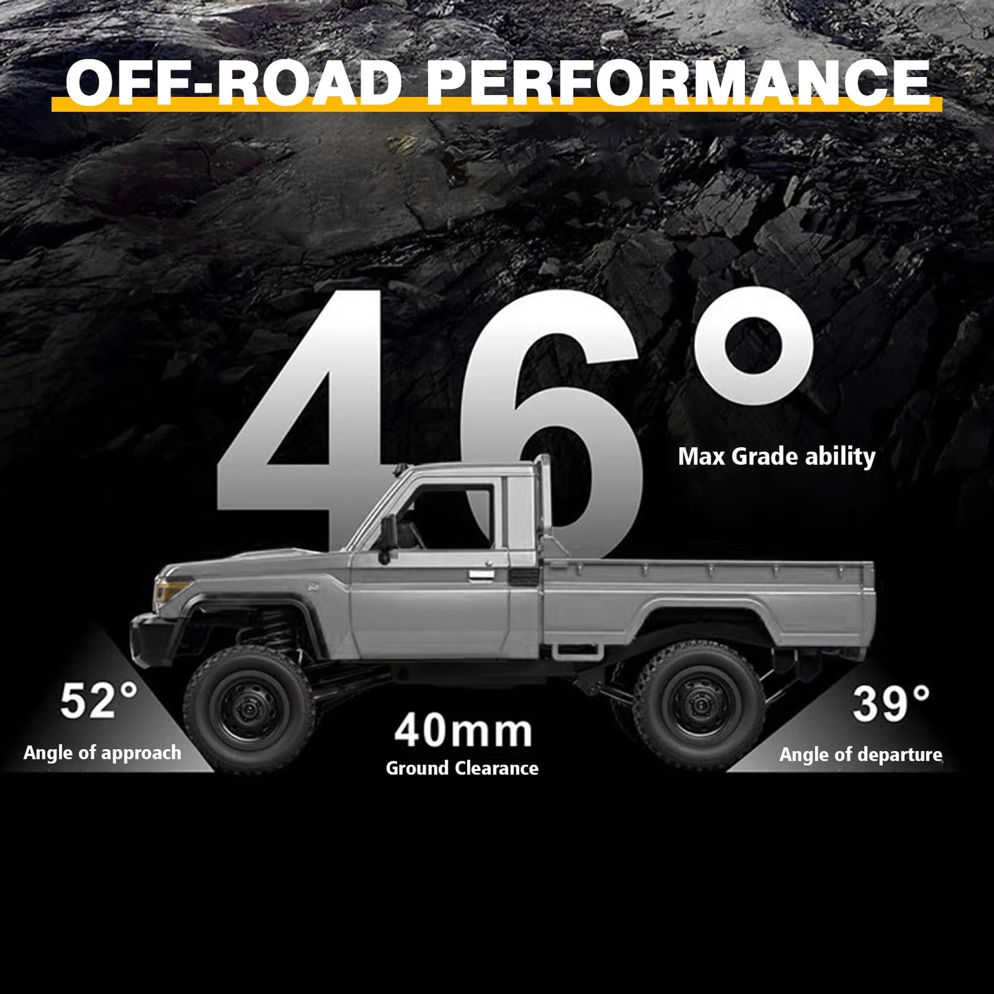 Upgraded MN82 PRO LC79 RC Rock Crawler, 1/12 MNRC RC Crawler 4x4 Toyota LC79 Off Road RC Pickup Truck, 4WD 2.4GHz RC Climing Car RTF with LED Lights for Adults