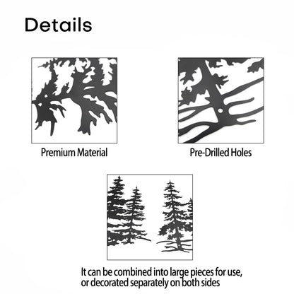 Xedatric Metal Pine Tree Wall Art – Metal Tree Decor for Kitchen & Cabin, Exquisite Forest Design Home Décor, Durable and Rust-Proof（23.3 * 16.1inch）