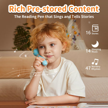 alilo Talking Pen Books Sets for Toddlers 3-6, Kids Learning Electronic Toys, Autism Sensory Games, Early Educational Gifts for Boys Girls(4GB Storage)