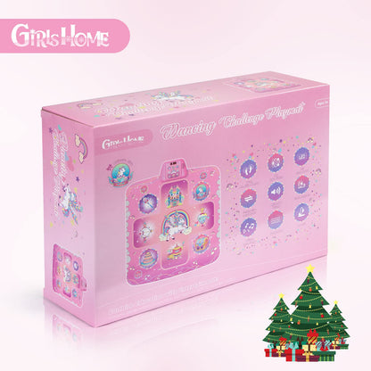 GirlsHome Dance Mat - Unicorn Toys for Girls Rhythm Step Play mat, Electronic Dance Pad with 5 Game Modes, Built-in Music, Touch Sensitive Light Up LED, 2026 New CPF Birthday Gift for Girls 3-12
