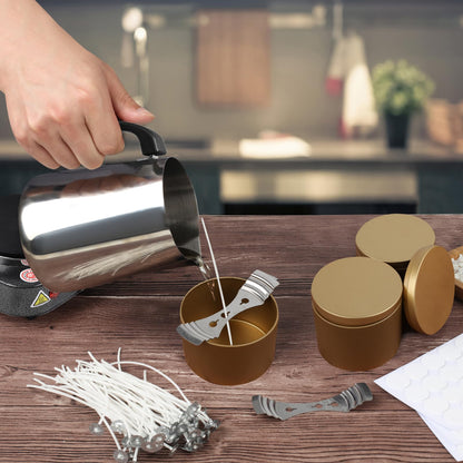 BBAXI Candle Making kit with Hot Plate,Wax Melter for Candle Making,Candle Making Kit for Beginners with Melting Pot,Including Candle Pot,Electric Stove,Thermometer, Candle Wick,Anti-hot