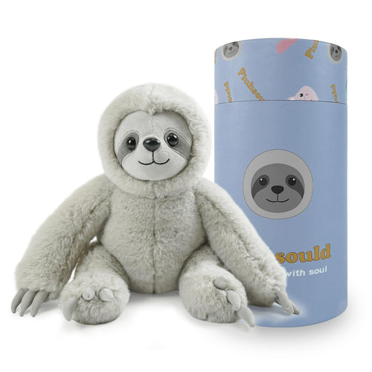 Pluhsould Microwavable & Weighted Stuffed Animals,Sloth Stuffed Animal 8.5 Inch, 1.1 Lbs,Cute Soft Plush Toys for Boys, Girls, Babies & Toddlers（Lightly Scented with Chamomile