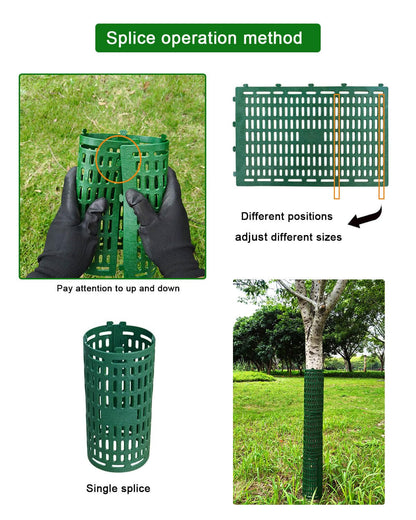 Tree Trunk Protector Guard - 6Pcs Splicable Bark Protectors, Breathable Wildlife Protection