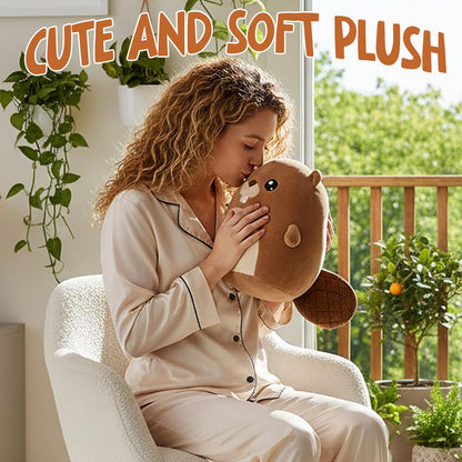 Kojxou 9.8 Inch Beaver Plush,New Year Ornament for Home Store Tabletop Decor