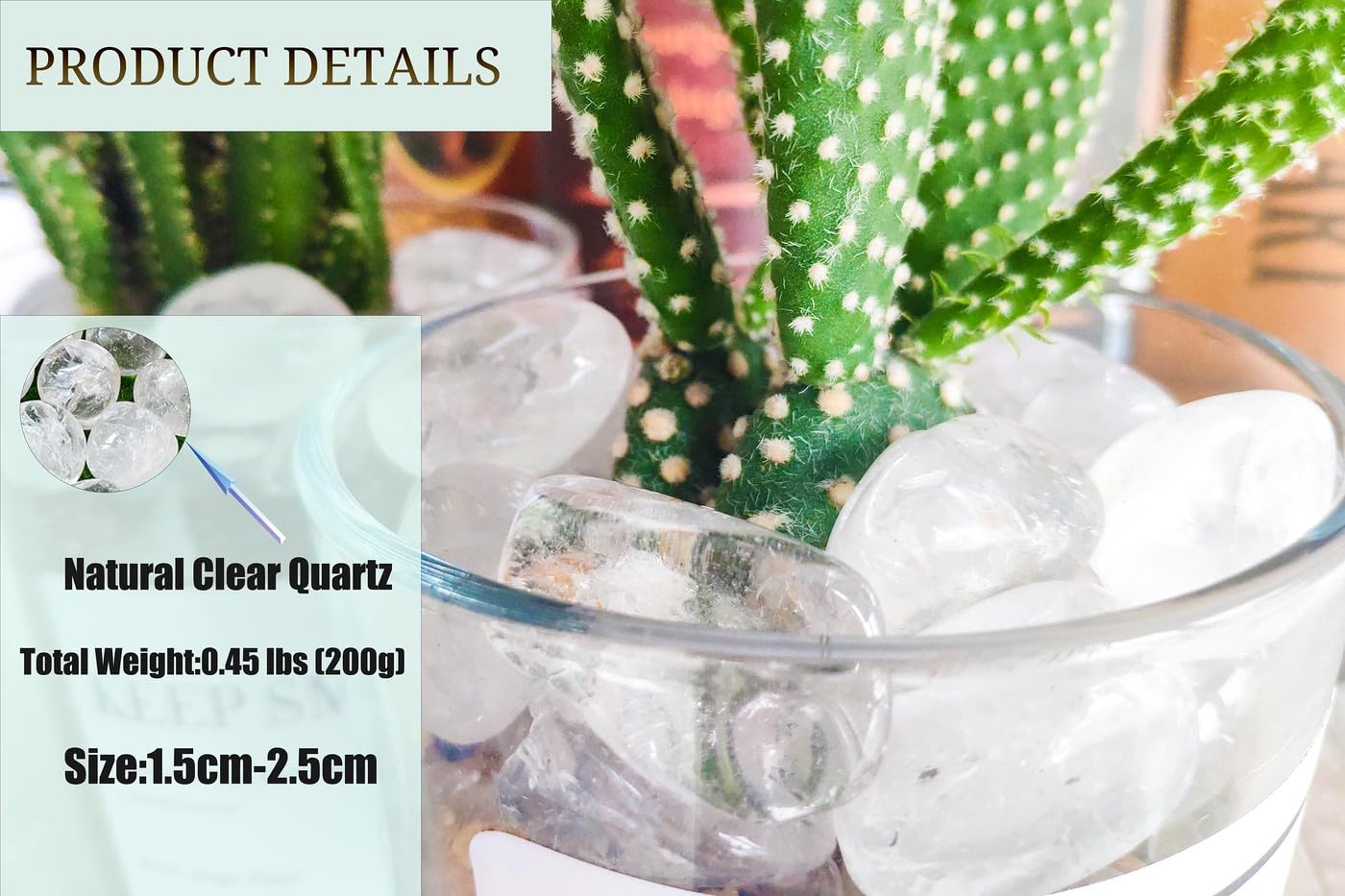 DUQGUHO Clear Quartz Healing Crystals Stones Set Natural Bulk Crystals Tumbled Polished Irregular Crystal Stones Bulk Rocks 0.45 lbs