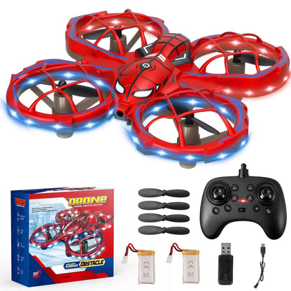 Gretex Spider Drones for Kids 8-12: Stunt Drone 5D Obstacle Avoidance RC Quadcopter, 3D Flips, Auto Hovering, LED Lights, Indoor Outdoor Remote Control Helicopter for Boys Girls Adults