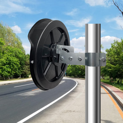 KOBSAINF 18 Inch Convex Mirror Outdoor with Adjustable Wall Fixing Bracket, Driveway Mirror for Wide Angle View Security Blind Spot