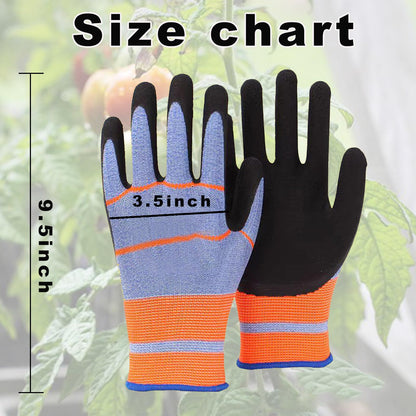 CELCOREERY 6 Pairs Gardening Gloves Great Gifts for Women and Men, Summer Work Gloves Men Breathable Latex Coated Patio Garden Gloves, Outdoor Protective Work Gloves