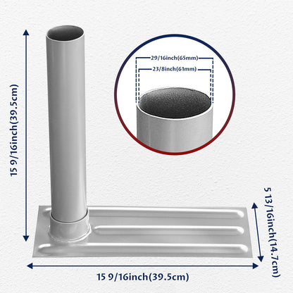iElyiEsy Flagpole Tire Mount – Portable Metal Tire Stand for 20/25 FT Flagpoles, No-Drill RV & Car Flag Pole Holder for Camping, Tailgates & Outdoor Events