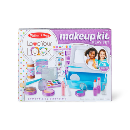 Melissa & Doug Love Your Look Pretend Makeup Kit Play Set – 16 Pieces for Mess-Free Pretend Play (Does NOT Contain Real Cosmetics)