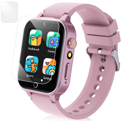 Bakoor Smart Watch with Games, Kids Watch Gift for Girls Age 5-12, 1.54'' HD Touch Screen Watches with Video Camera Music Player Pedometer, Toys Birthday for Boys Ages 4 5 6 7 8