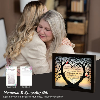 HN HAIINAA Sympathy Gift LED Memorial Shadow Box Memorial Gifts for Loss of Loved One Mother Mom Dad Father, in Memory of Loved One Gifts