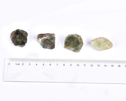 JIC Gem 12-16Pcs 0.7 Lbs Natural Green Apatite Quartz Crystals Bulk raw Stones Irregular Shape Madagascar Natural Quartz Crystals Rough Stones