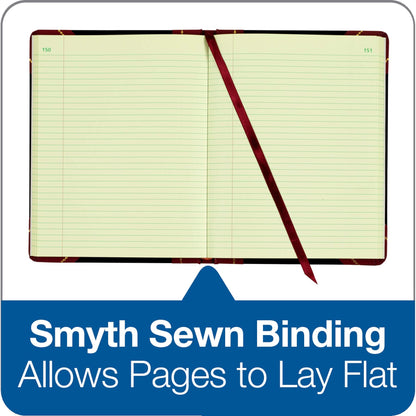 Adams Record Ledger, 8.25 x 10.75 Inches, 5 Squares per Inch, 300 Tinted Pages, Black and Maroon (ARB810R3M)