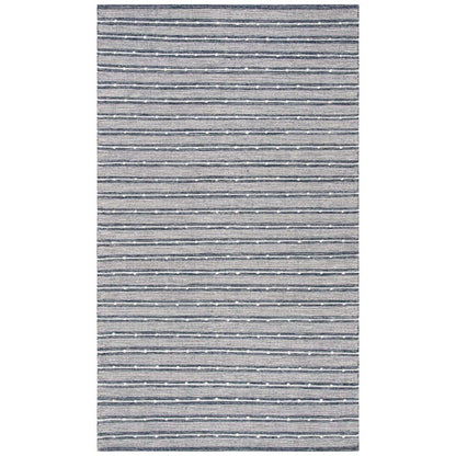 SAFAVIEH Striped Kilim Collection 8' x 10' Navy / Blue STK513N Handmade Flatweave Cotton Area Rug