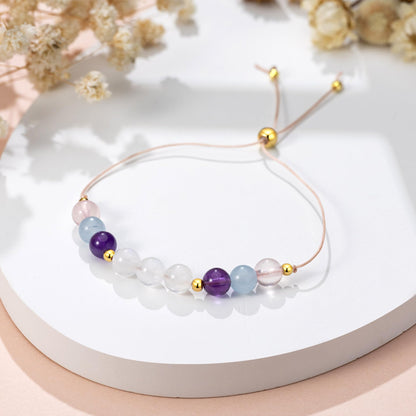 NOURISHLOV Moonstone Bracelets, New Beginnings Gifts for Women, Good Vibes Only Bracelet, Manifestation Gifts, Protection Gift, Positive Energy, Manifest Positivity, Happiness Bracelet Gift for Her