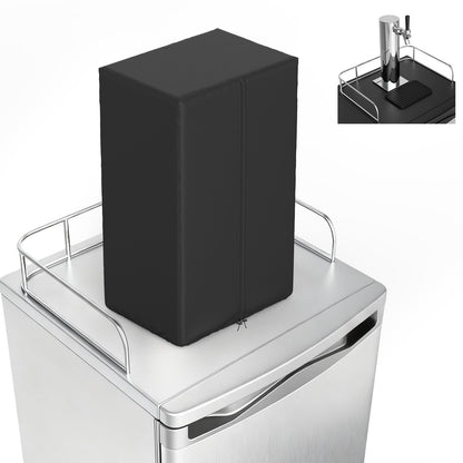 COSHNIBI Kegerator Beer Tower Cover,Waterproof and Dustproof Kegerator Tap Covers with Insulation Layer for Single or Double Tap Draft Tower,10.23"L x 6.69"W x 18.11"H,Black(Cover Only)