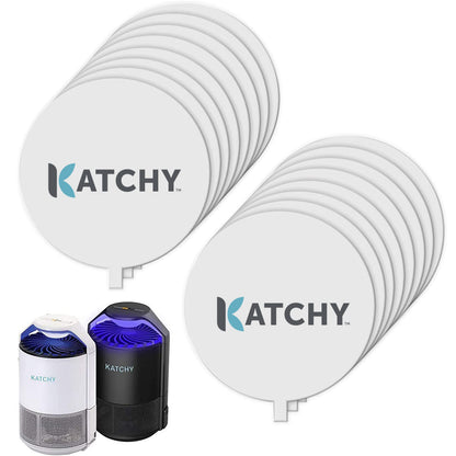 Katchy Original and Midnight Glue Board Refills (16 Pack) – Catcher & Killer for Mosquito, Gnat, Moth & Fruit Fly – Indoor Flying Insect Trap Glue Board Refills – Non-Zapper Traps for Buzz-Free Home