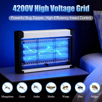 Handylit Indoor Bug Zapper, 20W Insect Killer & Mosquito Trap with UV Light, 3-Lamp Electric Fly Zapper for Home, Kitchen, Bedroom & RV