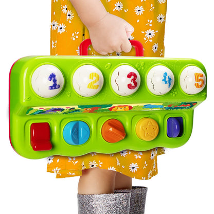 YEEBAY Pop Up Animals Toy with Music & Sound, Early Developmental Toy for 12-18 Months Baby, Infants & Toddlers,1 Year Old Girls & Boys